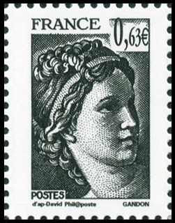 timbre N° 4787, La Vème république au fil du timbre