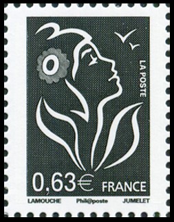  La Vème république au fil du timbre, Marianne de Lamouche 