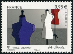 timbre N° 4826, La mode émission commune France / Singapour, la mode de Paris à Singapour