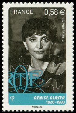 timbre N° 4814, Les pionniers de la télévision, Denise Glaser 1920-1983