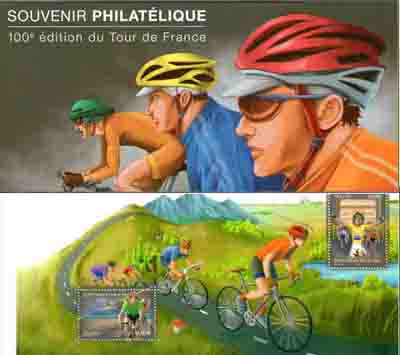 timbre Bloc souvenir N° 81, 100ème édition du tour de France