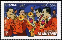 timbre N° 4879, Les années 1950, La musique