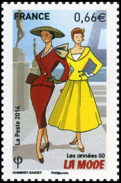 timbre N° 4880, Les années 1950, La mode