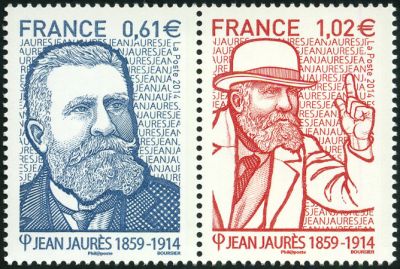 timbre N° P4869, Jean Jaurès (1859-1914)