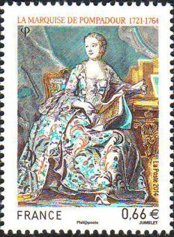timbre N° 4887, Marquise de Pompadour (1721-1764)