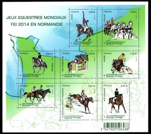 timbre N° F4890, Les jeux équestres mondiaux seront normand en 2014