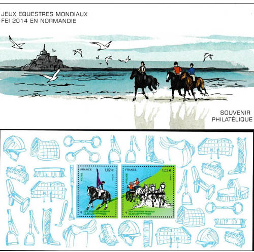 timbre N° 97, Les jeux équestres mondiaux 2014 en France