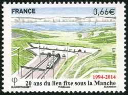 timbre N° 4861, 20 ans du lien fixe sous la Manche