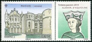 timbre N° 4859, Poitiers (palais d'Aliénor d'Aquitaine 1122-1204)