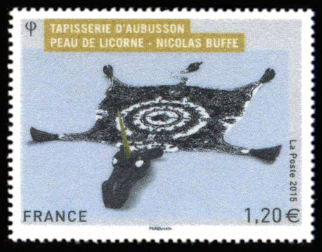 timbre N° 5000, Tapisserie d'Aubusson, Peau de Licorne - Nicolas Buffe