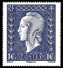 timbre N° 4986, 1945 Marianne de la libération