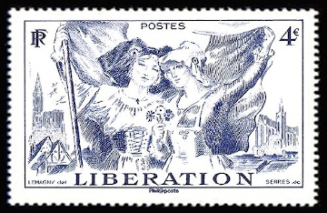 timbre N° 4988, 1945 Marianne de la libération, Marianne de Dulac