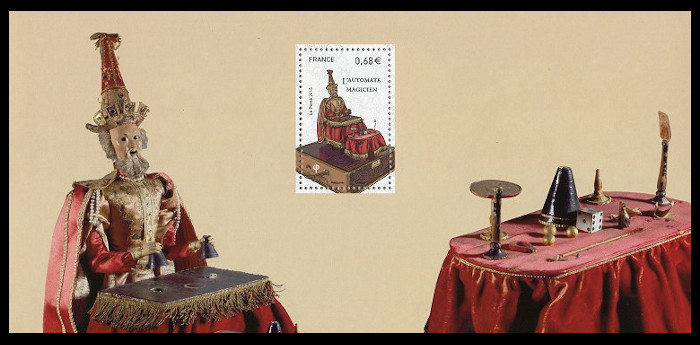 timbre Bloc souvenir N° 118, Les boites à musique et automates