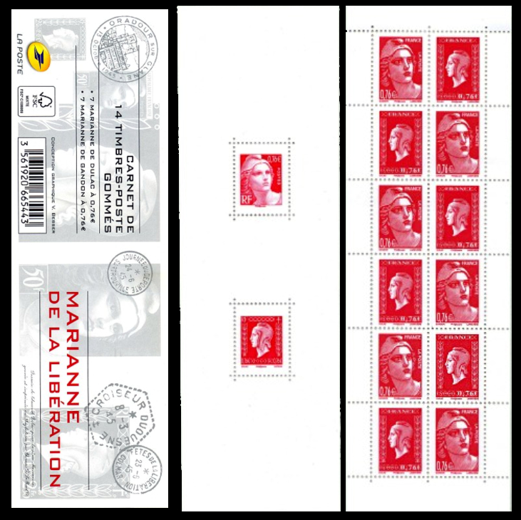timbre N° 1522, Marianne de la Libération