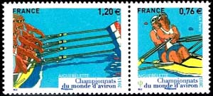 timbre N° 4973-4974, Championnats du monde d'aviron