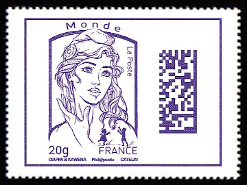 timbre N° 4976, Marianne Datamatrix