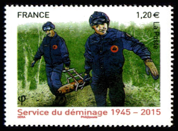 timbre N° 4927, Service de déminage « réussir ou périr »