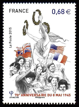timbre N° 4954, 70ème anniversaire du 8 mai 1945
