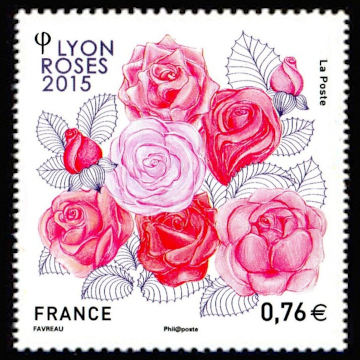 timbre N° 4957, Lyon roses 2015