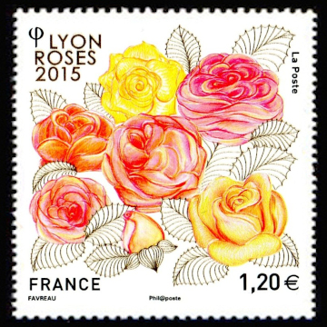 timbre N° 4958, Lyon roses 2015