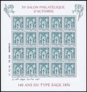  70ème Salon philatélique d'Automne « Les 140 ans du type Sage de 1876 » 
