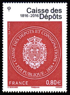 timbre N° 5045, Caisse des dépôts (1816-2016) bicentenaire