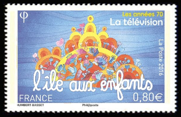 timbre N° 5059, Les années 70 (la télévision l'ile aux enfants)