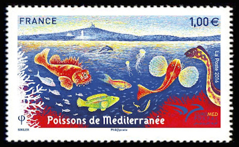 timbre N° 5077, Euromed, Poissons de Méditerranée