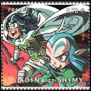 timbre N° 5082, Les Légendaires (Shimy et Jadina)