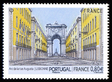 timbre N° 5087, Emission commune France Portugal ( rue Augusta et arc de de triomphe à Lisbonne au Portugal )