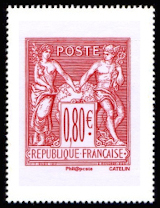 timbre N° 5096, 70ème Salon philatélique d'Automne « Les 140 ans du type Sage de 1876 »