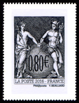timbre N° 5097, 70ème Salon philatélique d'Automne « Les 140 ans du type Sage de 1876 »