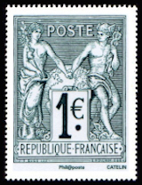 timbre N° 5094, 70ème Salon philatélique d'Automne « Les 140 ans du type Sage de 1876 » type N sous B