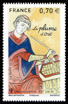 timbre N° 5100, L'histoire des plumes d'écriture - La plume d'oie