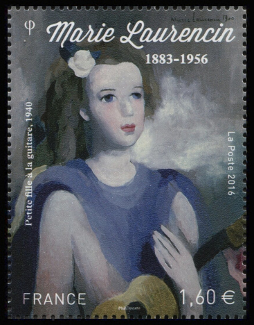 timbre N° 5112, Marie Laurencin, « petite fille à la guitare »