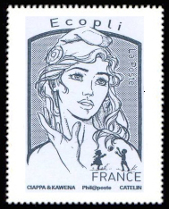 timbre N° 5014, Marianne de Ciappa et Kawena
