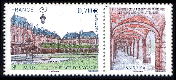 timbre N° 5055, Place des Vosges à Paris