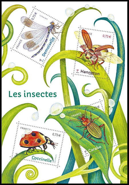 timbre N° F5148, Les insectes - bloc de 4 timbres