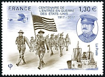 timbre N° 5156, Centenaire de l'entrée en guerre des Etas Unis (1917-2017)