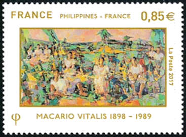 timbre N° 5159, France-Philippines émission conjointe, tableau de Macario Vitalis