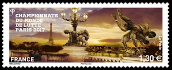 timbre N° 5165, Championnats du monde de lutte Paris 2017