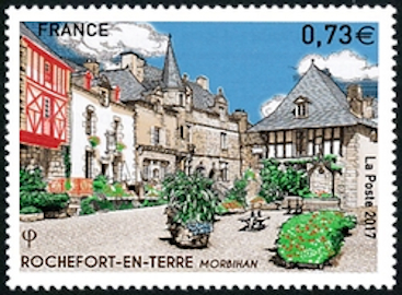 timbre N° 5155, Rochefort-en-Terre, Morbihan, village préféré des français en 2016