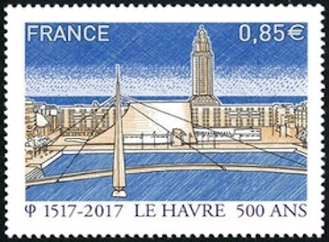 timbre N° 5166, 1517- 2017 - Le Havre 500 ans