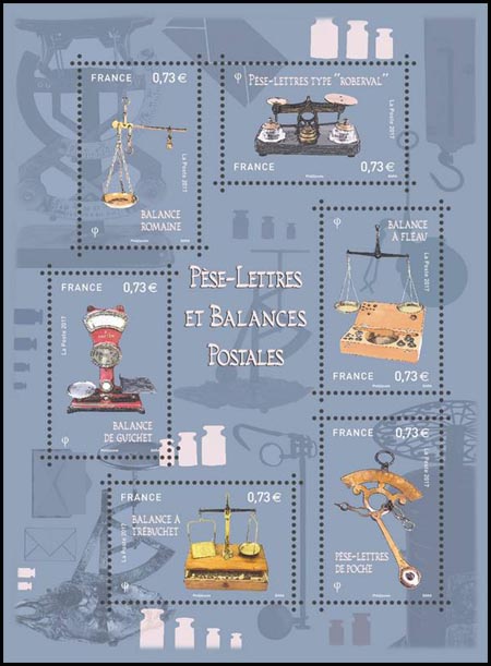 timbre N° F5191, Pèse-lettres et balances postales 