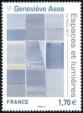 timbre N° 5189, Geneviève Asse « Espaces et lumières »