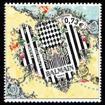 timbre N° 5118, Coeur Balmain « jolie madame »