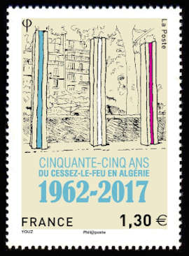 timbre N° 5133, Cinquante cinq ans du cessez le feu en Algérie