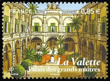 timbre N° 5125, La Valette - capitale de Malte - Palais des Grands Maîtres