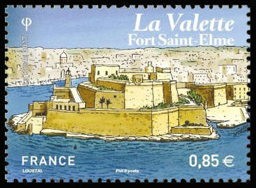 timbre N° 5127, La Valette - capitale de Malte - Fort St Elme (en réalité Fort Saint-Ange)