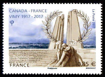 timbre N° 5136, France-Canada Vimy 1917-2017